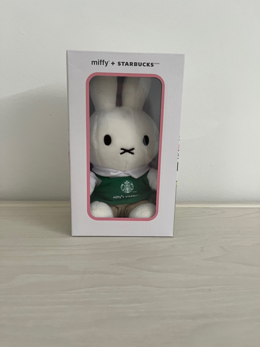 miffy Plush Doll in White and Green (miffy + Starbucks)
